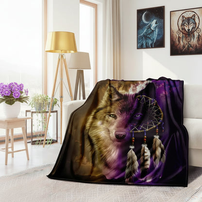 Wolf Aura Blanket – Night Spirit
