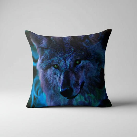 Wolf Aura Pillow – Silent Watcher